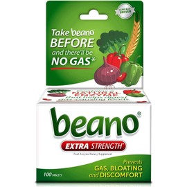 Beano, Ultra 800, Gas Prevention and Digestive Enzyme Supplement, 100 Count