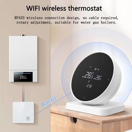 Thermostat R7 Electric Thermostat - WiFi Wireless LAN Indoor Thermostat, Thermostat with Voice Control, Remote Control and Programmable