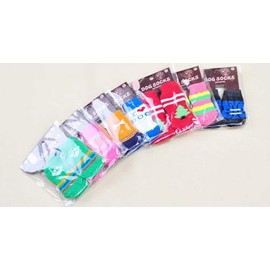 LifeWheel Pet Cat Dog Paw Protection Traction Control Indoor Anti-Slip Knit Cotton Socks 5 Sets (Random Color)