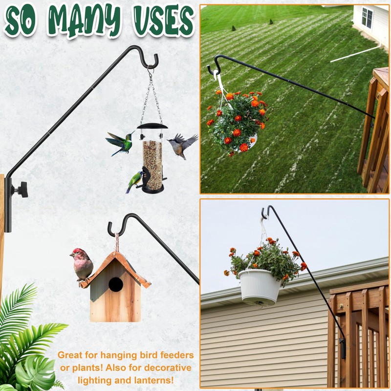 Home-X Deck Hook for Railing - Extendable Reach Deck Bird