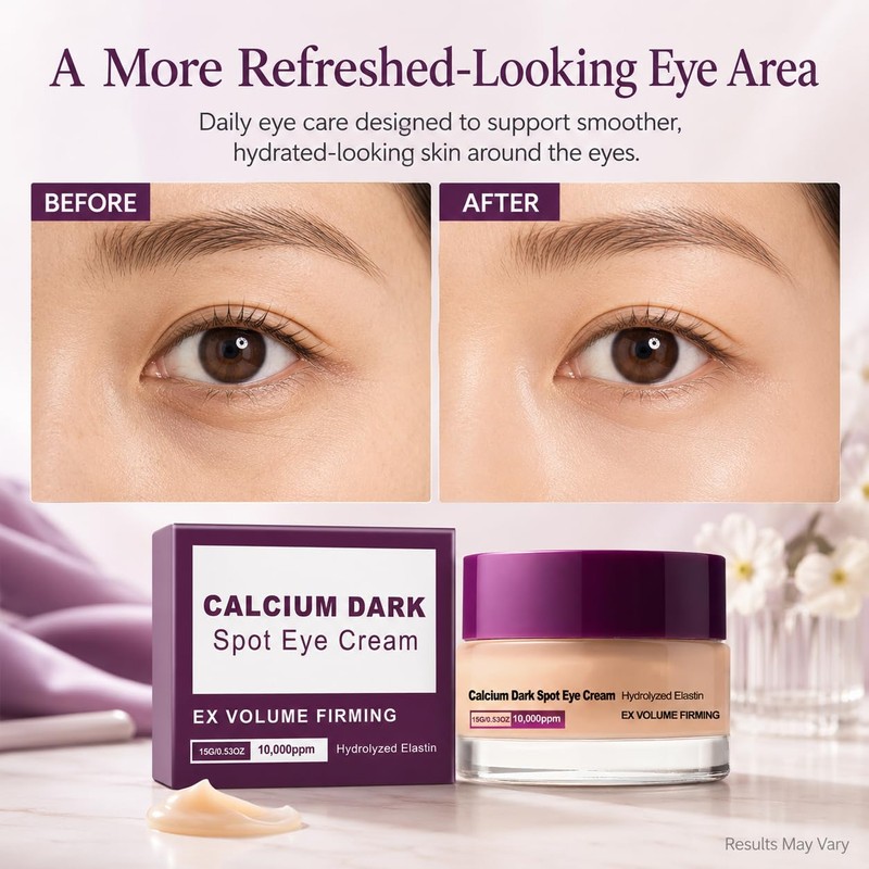 Calcium Eye Cream for Under Eye Firming, Hydration and Fine