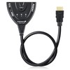 Fosmon Interruptor con cable espiralado Fosmon HD1831 de 3 puertos