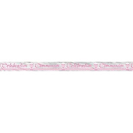 Unique Party 43806LF - 12ft Foil Radiant Cross Pink First Communion Banner