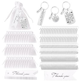 SENONAPO 180 Pcs Valentine's Day Employee Appreciation Gift Appreciation Keychain Favor for Coworker 60 Pcs 3 Styles Inspirational Thank You Keychain for Employee Teacher Nurse Valentine's Day Favor
