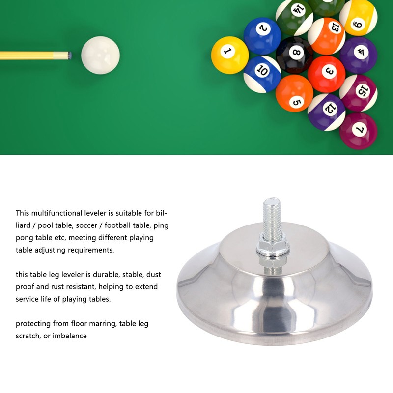 4 PCS Billiard Pool Table Leg Levelers 5 Inch Adjustable