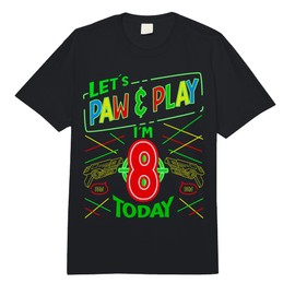 Let´s Paw & Play I´m 8 Years Old Today Laser Tag Birthday Comfort Colors Adult Heavyweight T-Shirt
