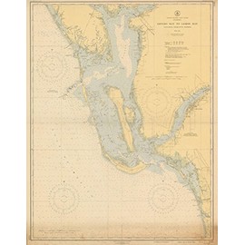 Historic Pictoric Map - Coastal Charts - Florida Gulf Coast: Estero Bay to Lemon Bay 1948 - Vintage Poster Art Reproduction - 24in x 30in