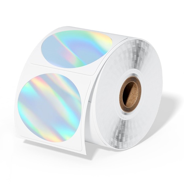 Phomemo 2" inch Round Reflective Thermal Labels, Color Self-Adhesive Thermal