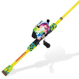 YONGZHI Kids Fishing Rod and Reel Combo,Light Weight Fishing Pole with Spincast Fishing Reel Tackle Bag Lures for Youth,Girls and Boys Good Starter Fishing Kit Yellow