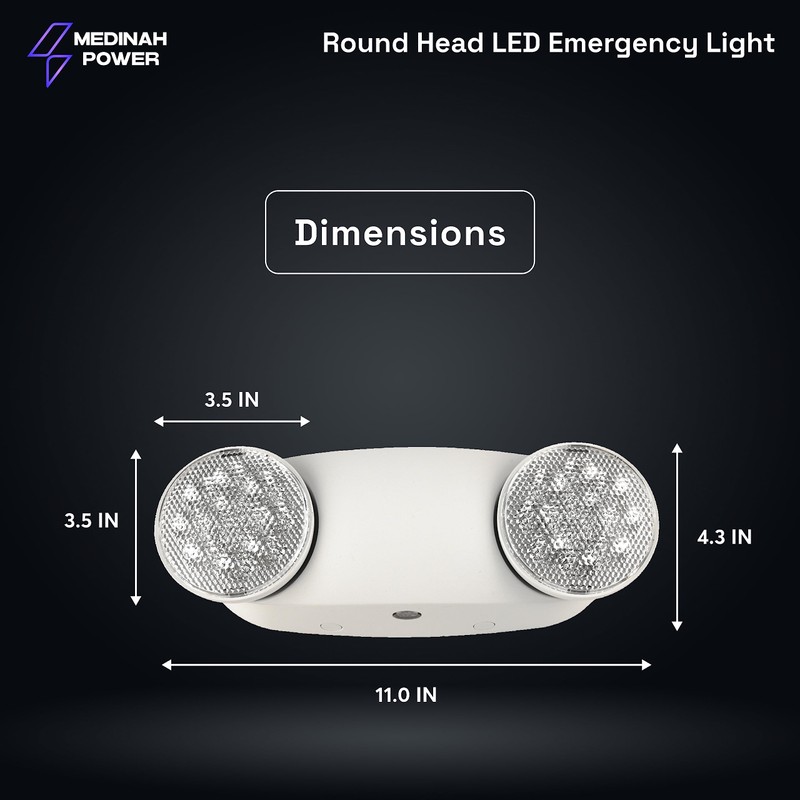 Medinah Power DH-EL-RD Led Emergency Light Emergency Light White