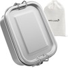 WELLGRO Stainless Steel Square Containers - 550 ml 850 ml