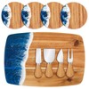 Patelai 9 Pcs Ocean Resin Cutting Board Set with 4
