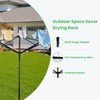 GOCEZIA Outdoor Umbrella Drying Rack, 4-Aluminum Arms Folding Rotary Dryer