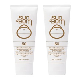 Sun Bum Mineral Spf 50 Sunscreen Lotion Vegan and Hawaii 104 Act Compliant (Octinoxate & Oxybenzone Free) Broad Spectrum Natural Sunscreen With UVA/UVB Protection 2 Pack