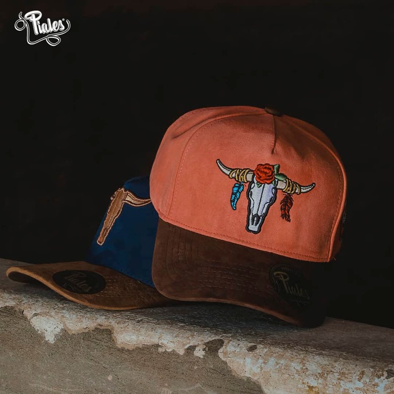 PIALES. Viejo Oeste, Gorra 5 Paneles Estilo Gamuza, Unisex para