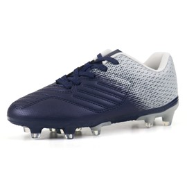 JABASIC Children's Football Boots Boys Girls Sporty Outdoor Stud Shoes Children, Navy Grey