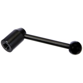 HALDER 24430.0032 Tension Lever with Internal Thread, Black, d1=22 mm / d2=M10 / Stahl