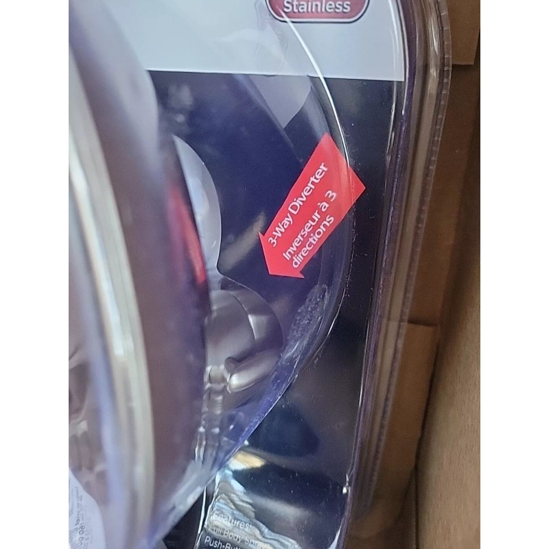 Delta 58569-SS-PK In2ition 2in1 5-Spray Dual Fixed Handheld ShowerHead Stainless