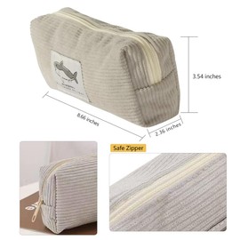 ABJOBIBI Small Pencil Case Large Capacity Pencil Pouch with Shark, Zippered Pouch for Office Stationery Organizer（Grey)1.0 (Grey)