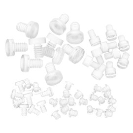 WHAMVOX 50pcs Transparent Bumpers Pads for Furniture Collision Rubber Glides Clear PVC Stem Bumper Spacers for Tables Cabinets and Shock Absorbing Protection