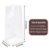 Morepack Gusseted Flat Bottom Cellophane Bags with Paper Insert 50Pcs