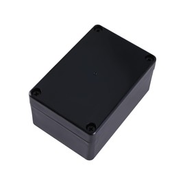 AOMIKITSTU Electronic Junction Box 2pcs, 4.53in×3.54in×2.17in(115x90x55mm) Electronic Hobby Box Black, Plastic Electrical Project Case for Electronic Projects and Instrument Enclosure