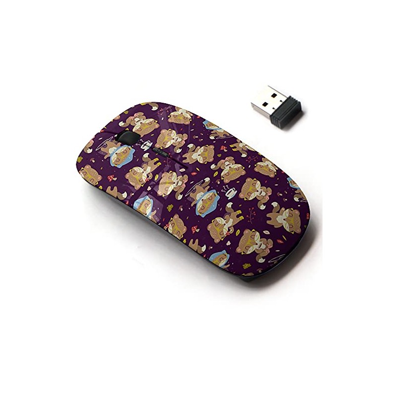 2.4G Wireless Mouse with Cute Pattern Design for All Laptops