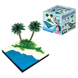 artec Geo-Base Entry Cube First Diorama Beach 58248 Mini Model Diorama Basic Beginner Japanese-Style Easy JOY Modeler Plastic Model Nature Sea Summer Palm Tree Start Kit Landscape