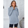 PRETTYGARDEN Womens Long Sleeve Quarter Zip Pullover Sweater Casual Loose