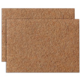 MAXPACE Natural Coconut Coir Liner Sheets - 14x11inch 2 Pcs Coco Fiber for Plant, Planter, Window Basket, Garden Decoration, and Pet Reptile Carpet or Mat