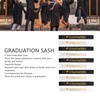 5 Sets Graduation Sash Polyester Party Congratulation with Letter Keepsake