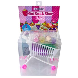 Zorbitz Surprise Mini Snack Shop Shopping Cart Toys, Multicolor