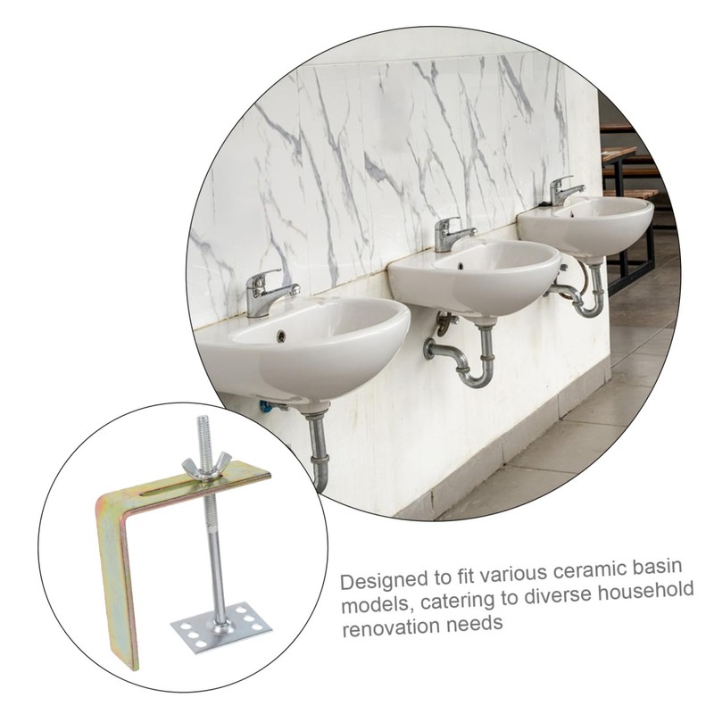 TEHAUX 2pcs Undermount Sink Brackets High Bathroom Clips for Secure