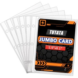 Jumbo Card Sleeves Big Card Protector Sleeves for 3 Ring Binder Jumbo Card Binder Sleeves- 50 Pack