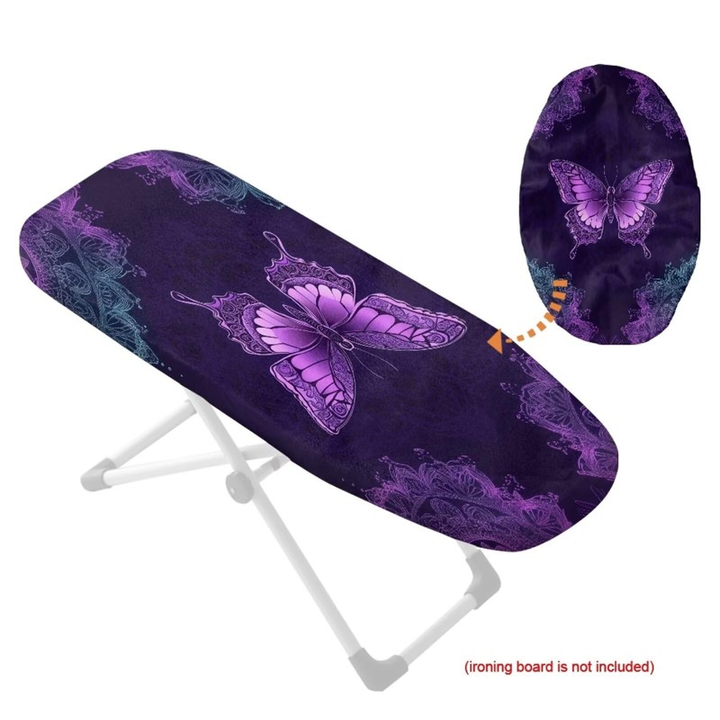 Boho Mandala Butterfly Print Ironing Board Cover Small, Elastic Anti