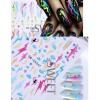 Unbranded 2 Sheets Abstract Graffiti Lightning Bolt Star French Nail