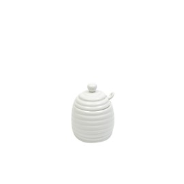 White Basics Honigtopf mit Löffel, in Geschenkbox