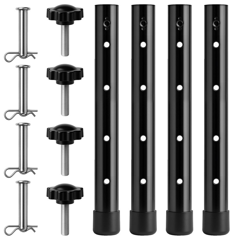 FUNYKICH Folding Table Leg Extenders, Durable Steel Folding Tables Leg