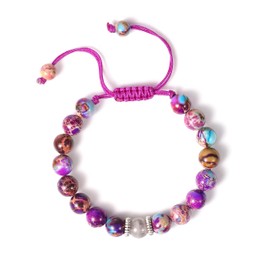 Lamyba Easter Gifts for Teen Girls Stocking Stuffers Teens Natural Stone Adjustable Bracelets Thanksgiving Christmas Birthday