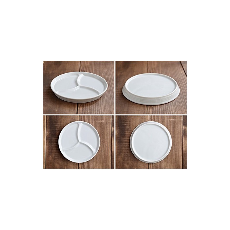 Tableware East 3 Divided Snack Plate, 6.9 inches (17.5 cm),