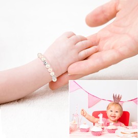 Birthday Gifts for Girls Bracelets, Beaded Bracelets as 1st-12th Year Old Girls Birthday Presents, Adjustable Stone Pearl Bracelet with Letter as Birthdays Girl for Daughter Granddaughter Niece Girl ﻿