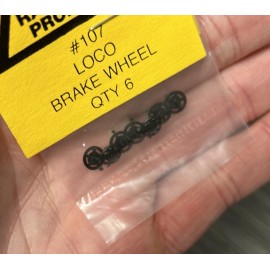 Rail Power Products HO Scale #107 Locomotive Brake Wheel (6-pack) NIP!