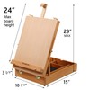 Falling in Art Wooden Tabletop Easel, Solid Wood Sketchbox Desktop