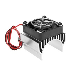 Laroal Heat Sink With Cooling Fan Silver For 540 550 3650 3660 Motor Remote Control Car Replacement Part
