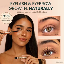 Castor Oil (59ml) + Custom Mascara Tube USDA Certified Organic, 100% Pure, Cold Pressed, Hexane Free by . Stimulate Growth for Eyelashes, Eyebrows, Hair. Lash Growth Serum. Brow Treatment