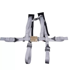 SAVYSPEDY A114220 Gray 4 Point Harness 2" Straps 2 Pack RZR 4 S Maverick 900 1000 XP Turbo
