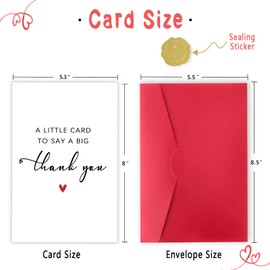 Simple Thank You Card, Funny Thanks Gifts for Men Women, Appreciation Gifts for Teacher Boss, A Little Card to Say A Big Thank You Greeting Cards