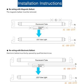 TSEXES 2FT T8 LED Tube Light,12W(30W Equivalent),Ballast Bypass,1560LM,Led Replacement F20T10 T20T12 Flourescent Tube,5000K, Dual Ended Power, Clear Cover(4-Pack)