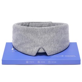 Umisleep Schlafmaske, Premium-Modal-Baumwolle, Lichtblockierend, Bequemes Konturdesign, Verstellbare Einheitsgröße Long Cotton,Grau