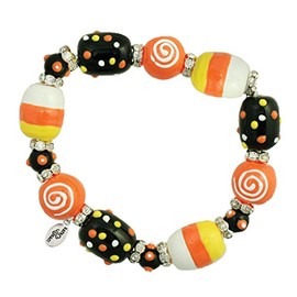 Kate & Macy Trick or Treat Candy Corn Glass Bracelet